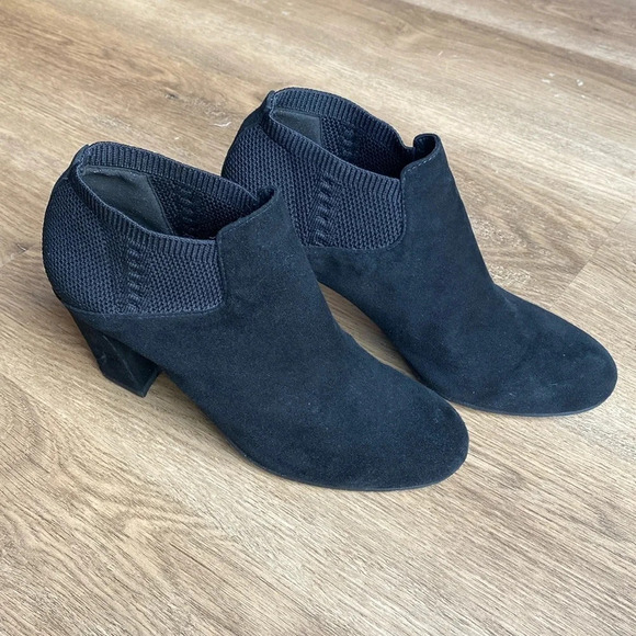 Eileen Fisher Marcy Suede Bootie with Stretch Knit size 6 - Picture 4 of 16